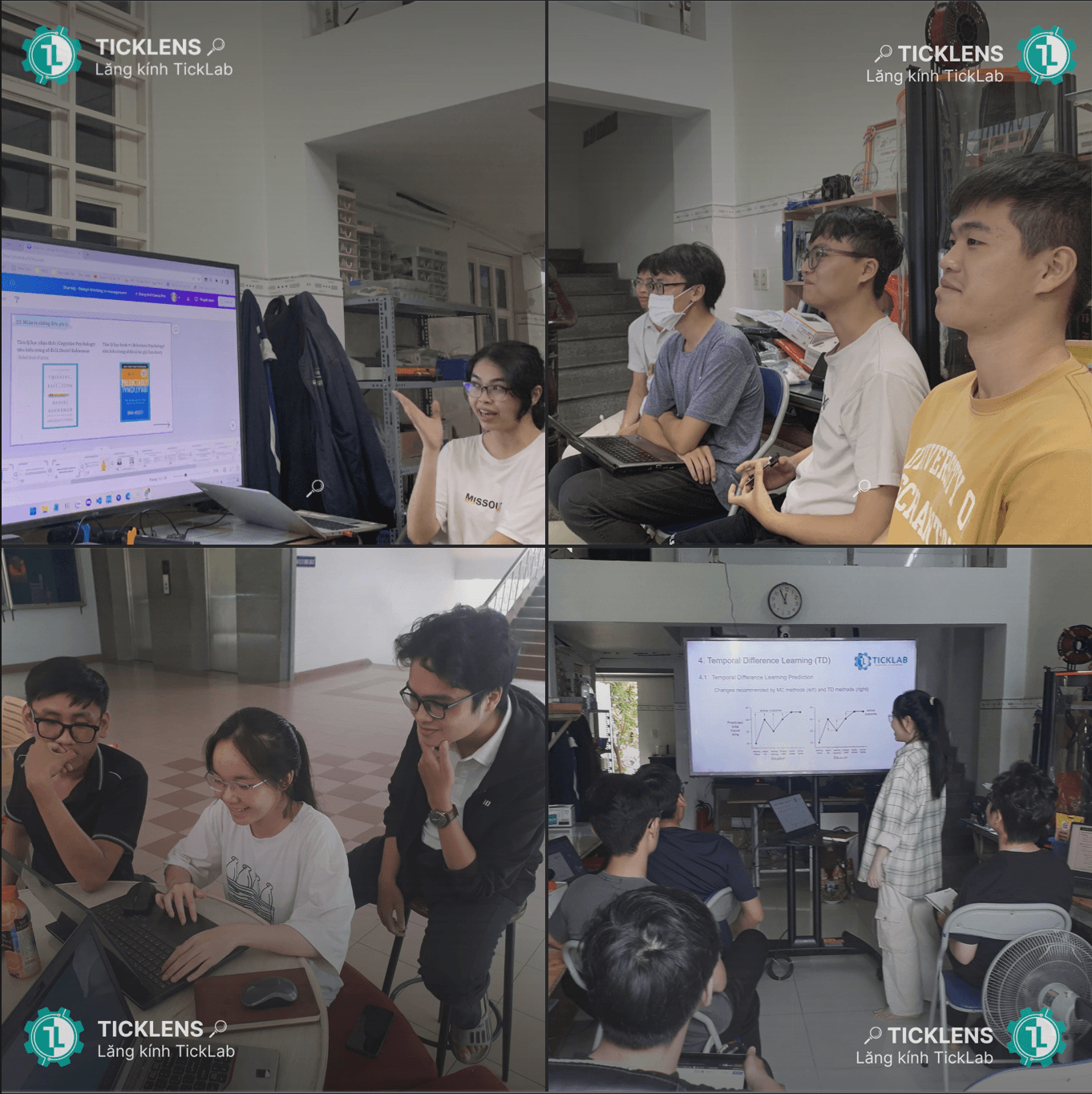 Knowledge sharing and presentations on ongoing research topics.